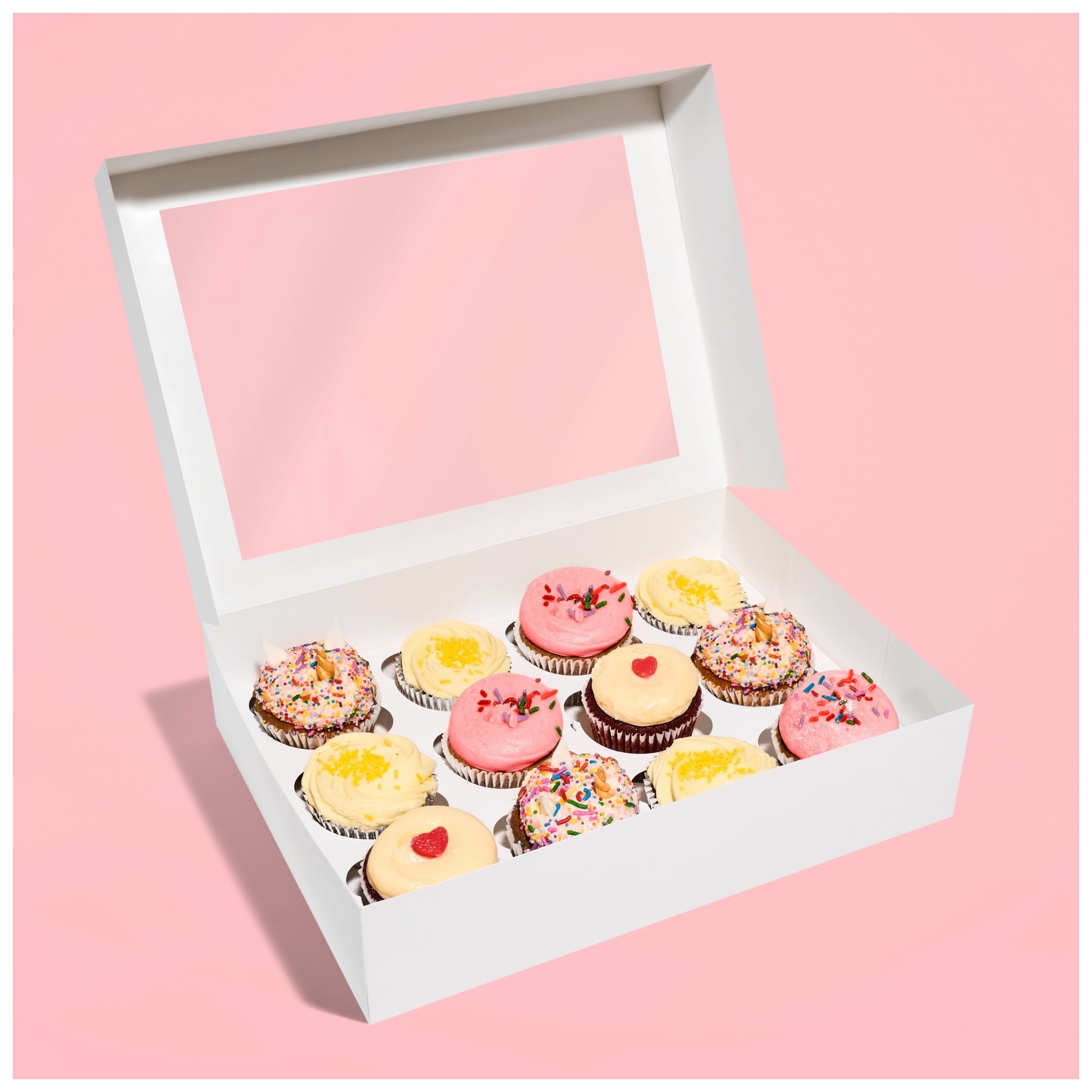 Window Muffin/cup cake Box 12 [MUF12] +platform