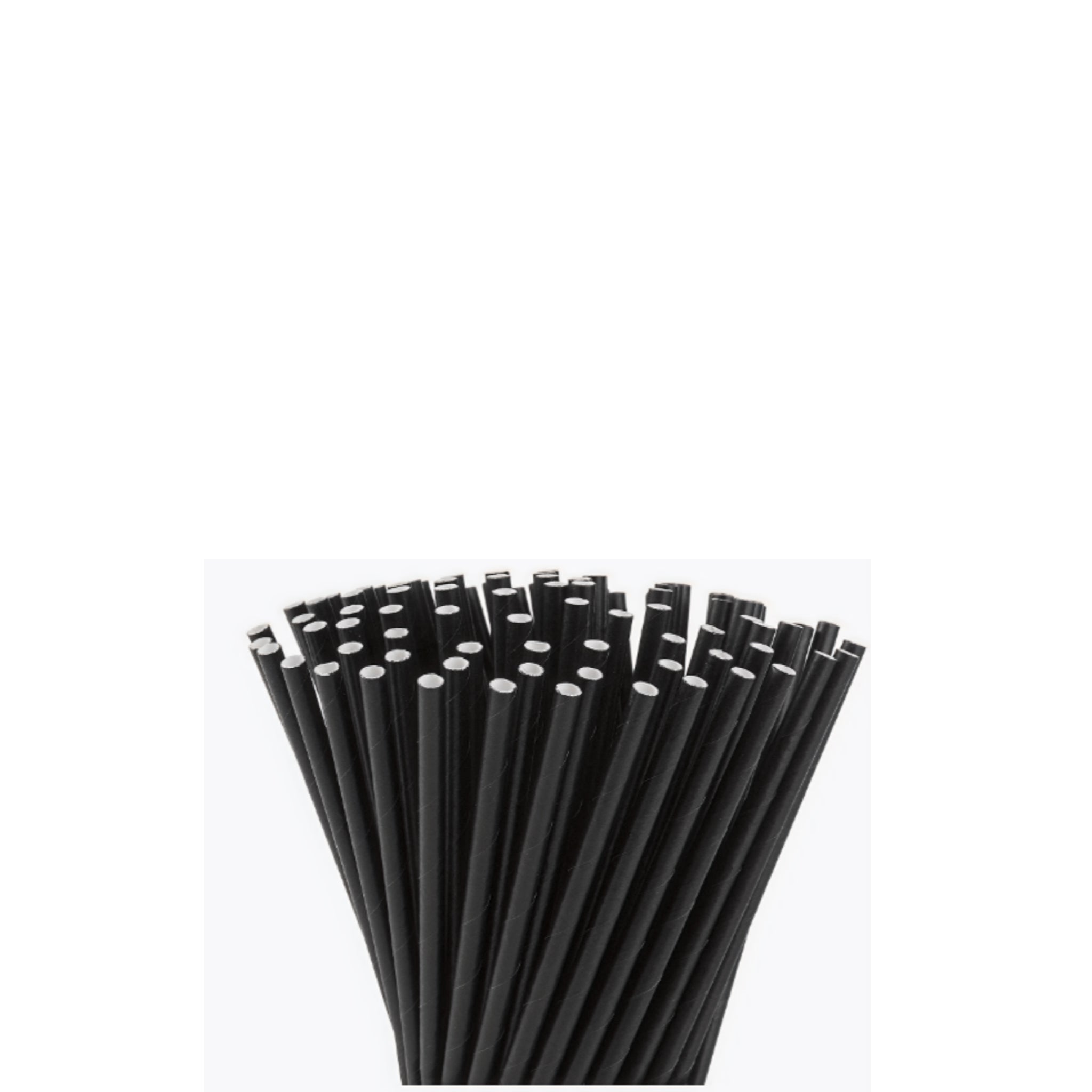 Straws wrapped 10mm BLK [N41-BLK]