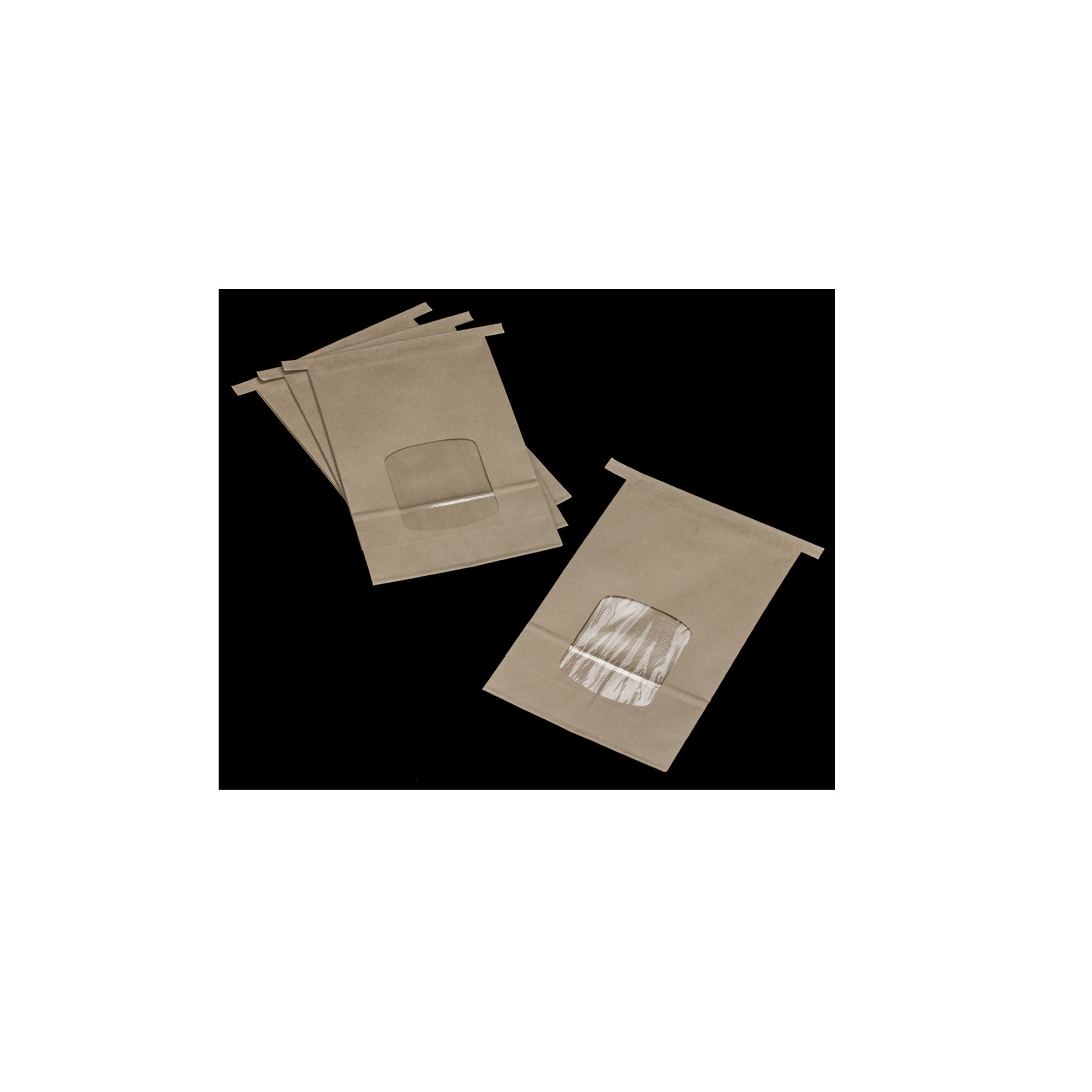 Tin Tie WINDOW Kraft Tall Medium[MCBTTTMKW]