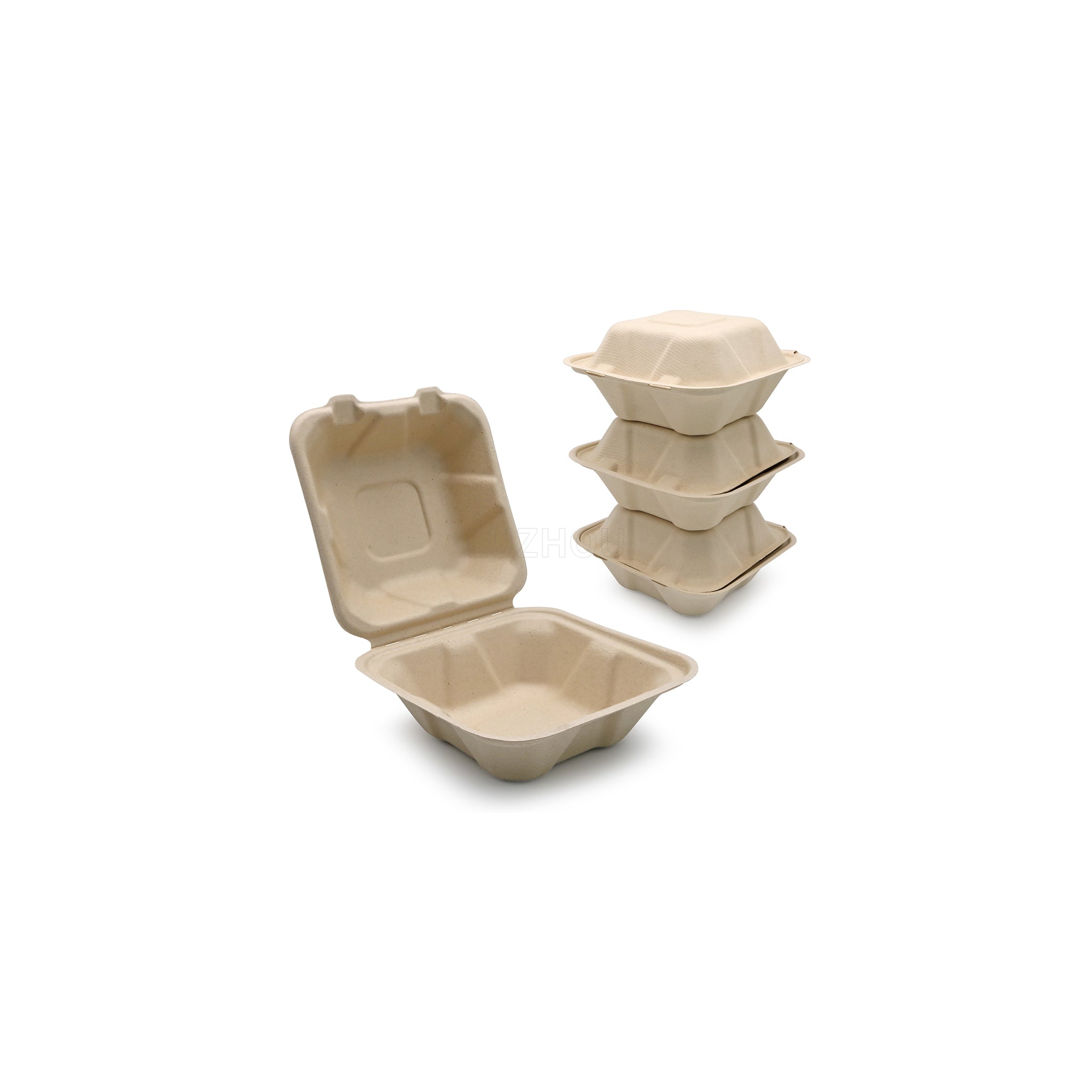 Hamburger Box BAGASSE [152x152x44/75] 450ml.