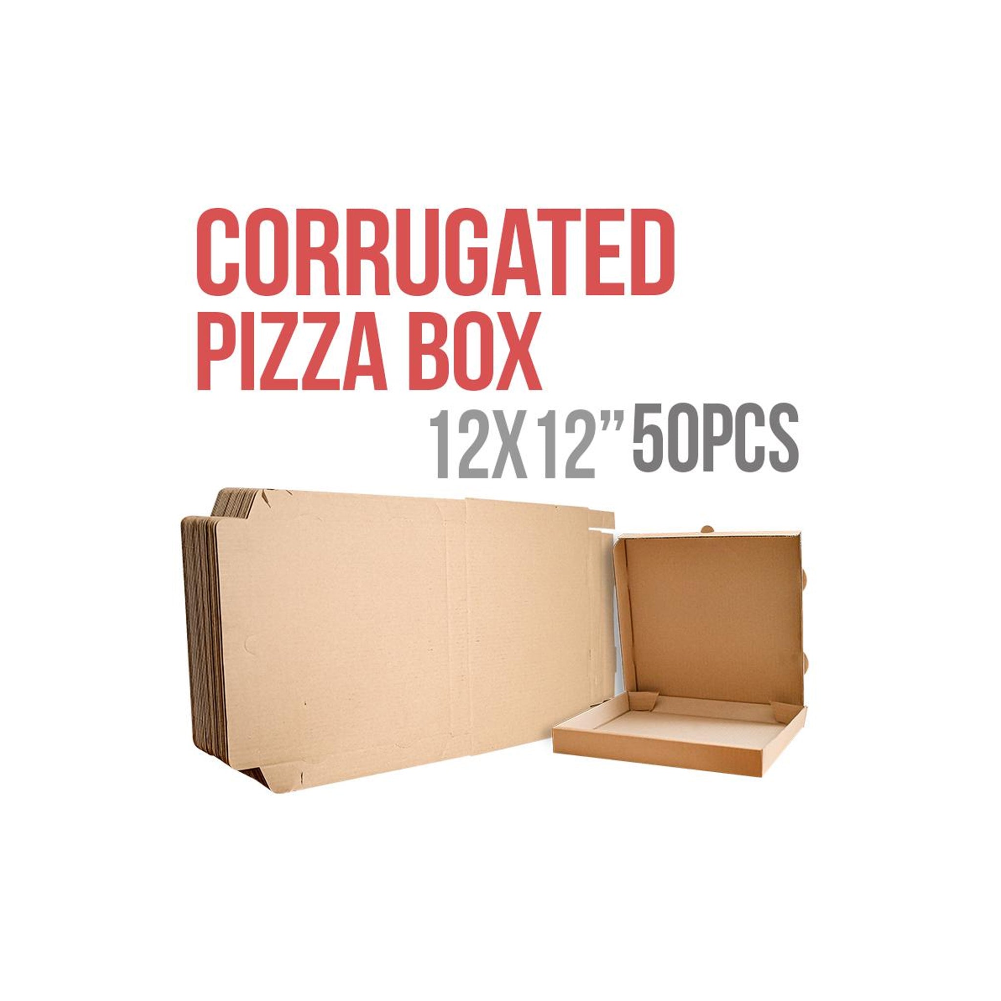 PIZZA BOX 50s LARGE 12/12/1.5 Corrugated[BOXPIZZA