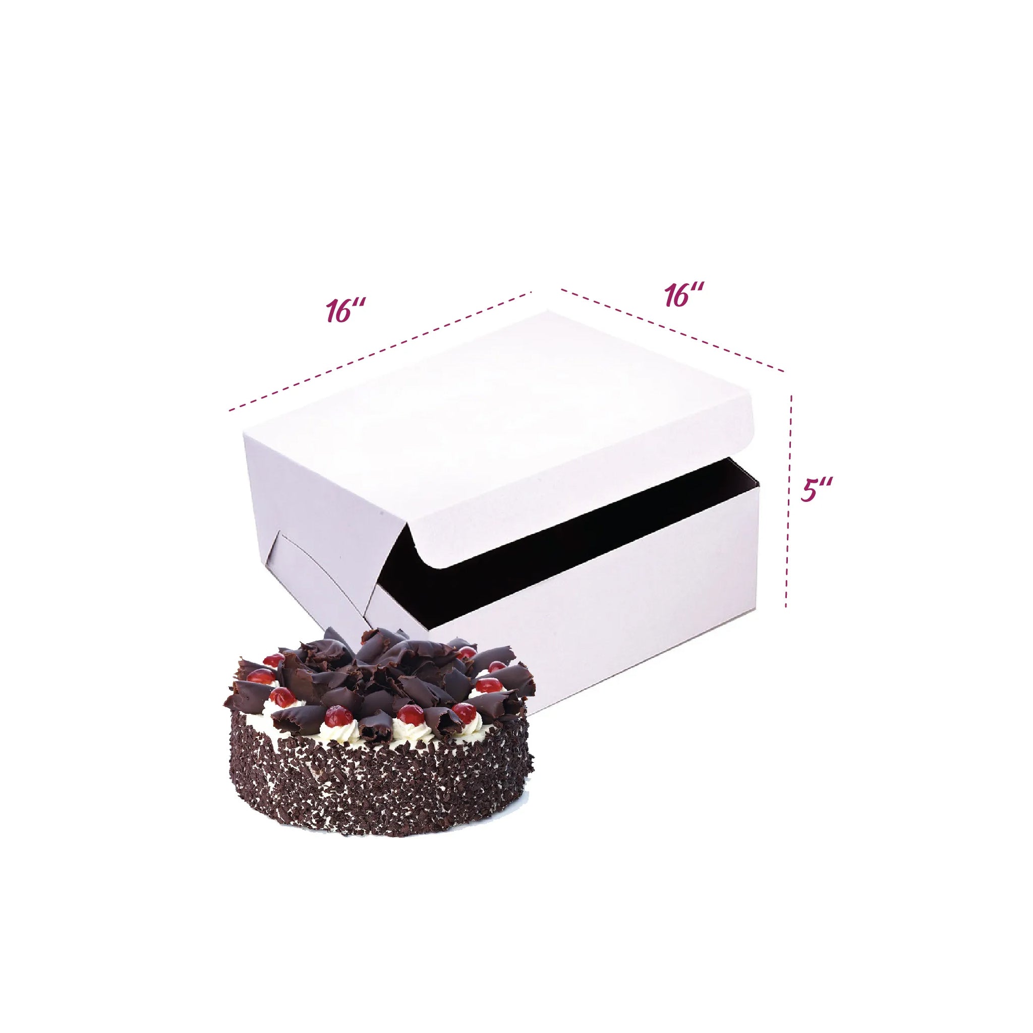 CAKE Box & Lid  [400x400x125]16X16X5 AS165