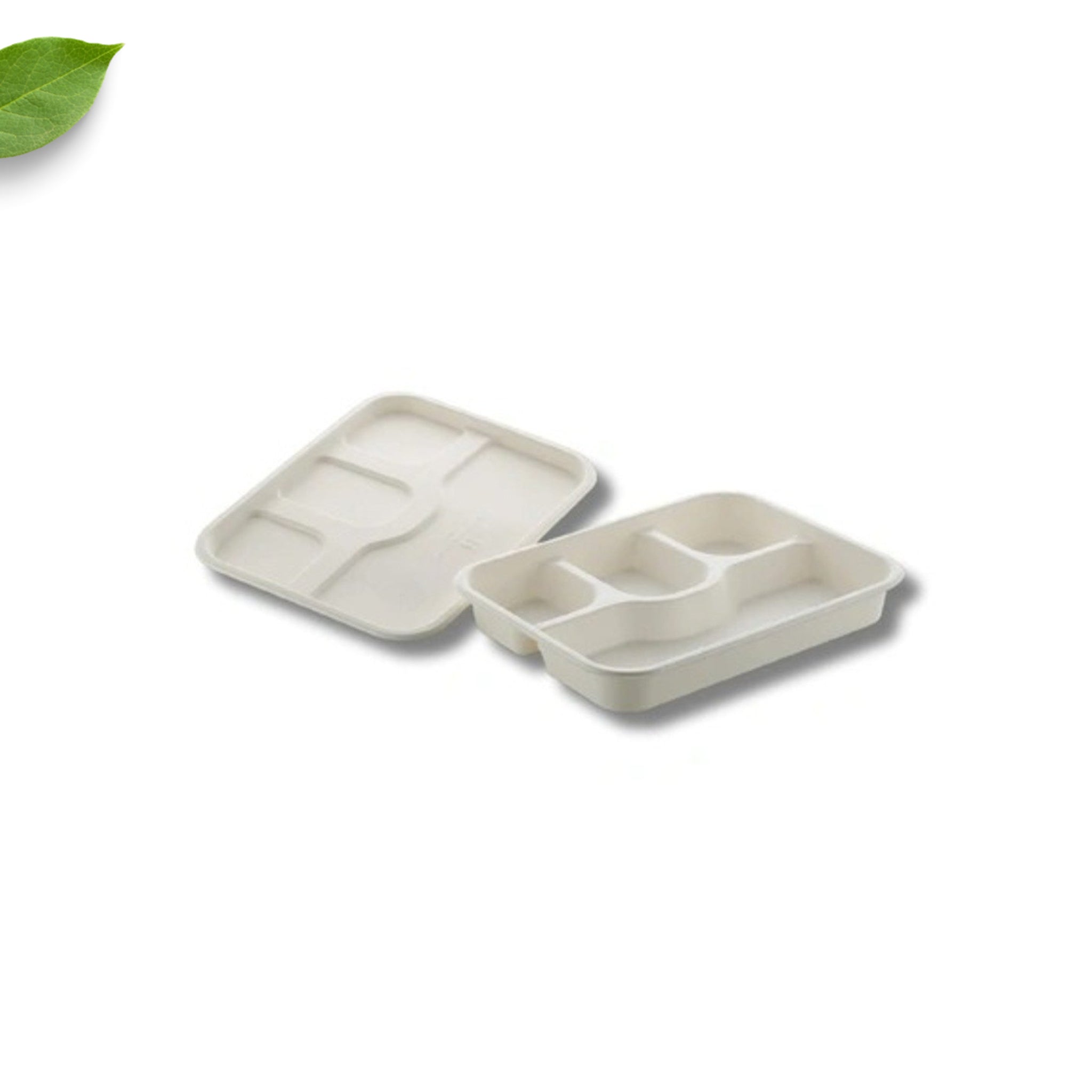 4 Div Meal Tray 1080ml BAGASSE [20X25]