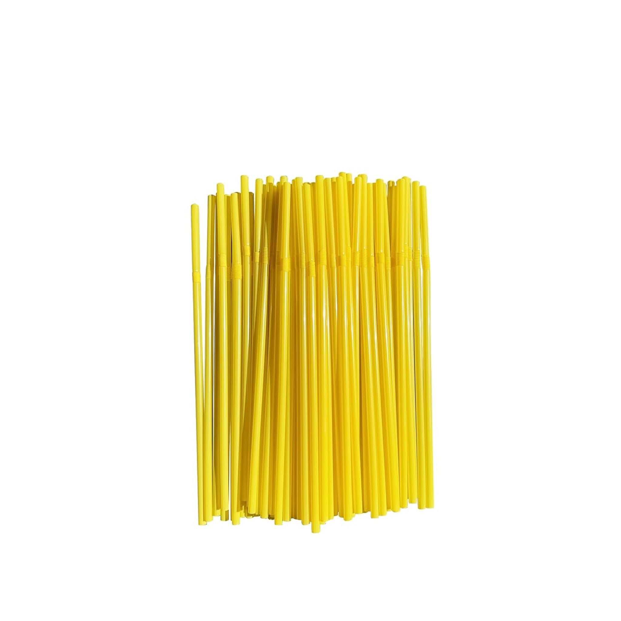 Straws LONG ISLAND Yellow 1800/Box [NO3-Y]