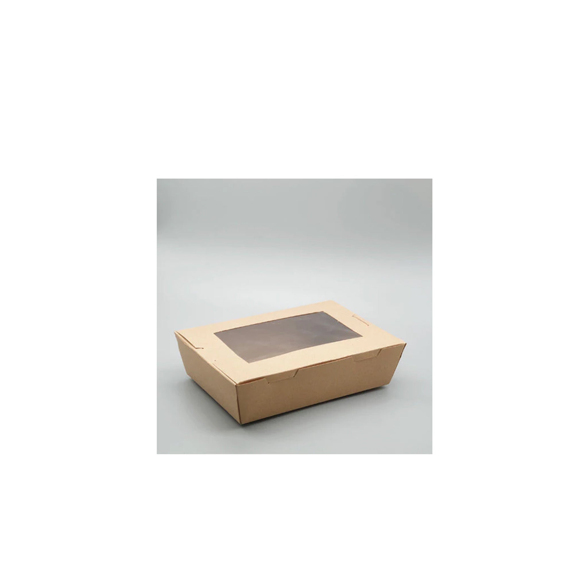 Lunch Box Kraft WINDOW 500ml[LBW500]50x4slv.