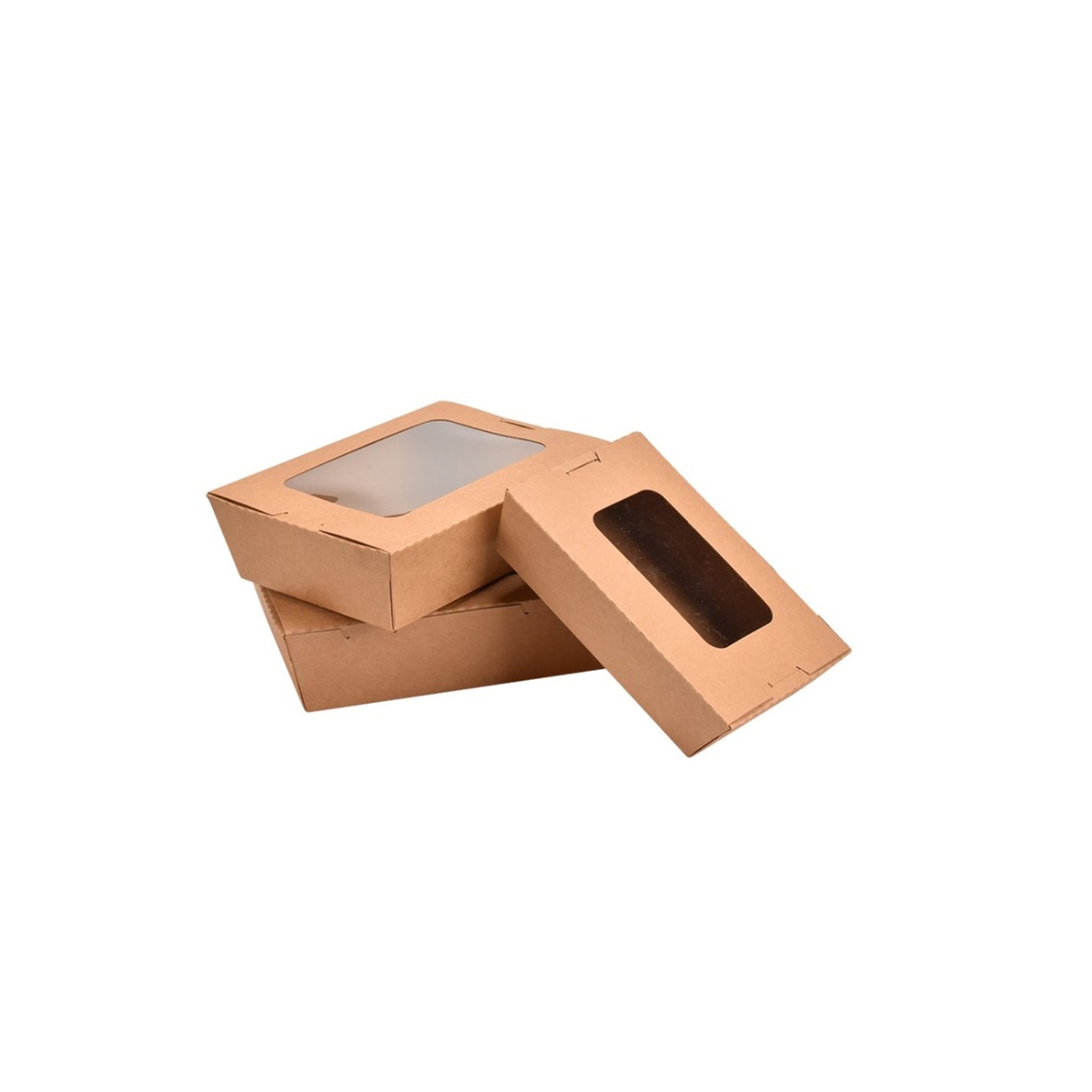Lunch Box Kraft WINDOW 700ml[LBW700]50x4slv.