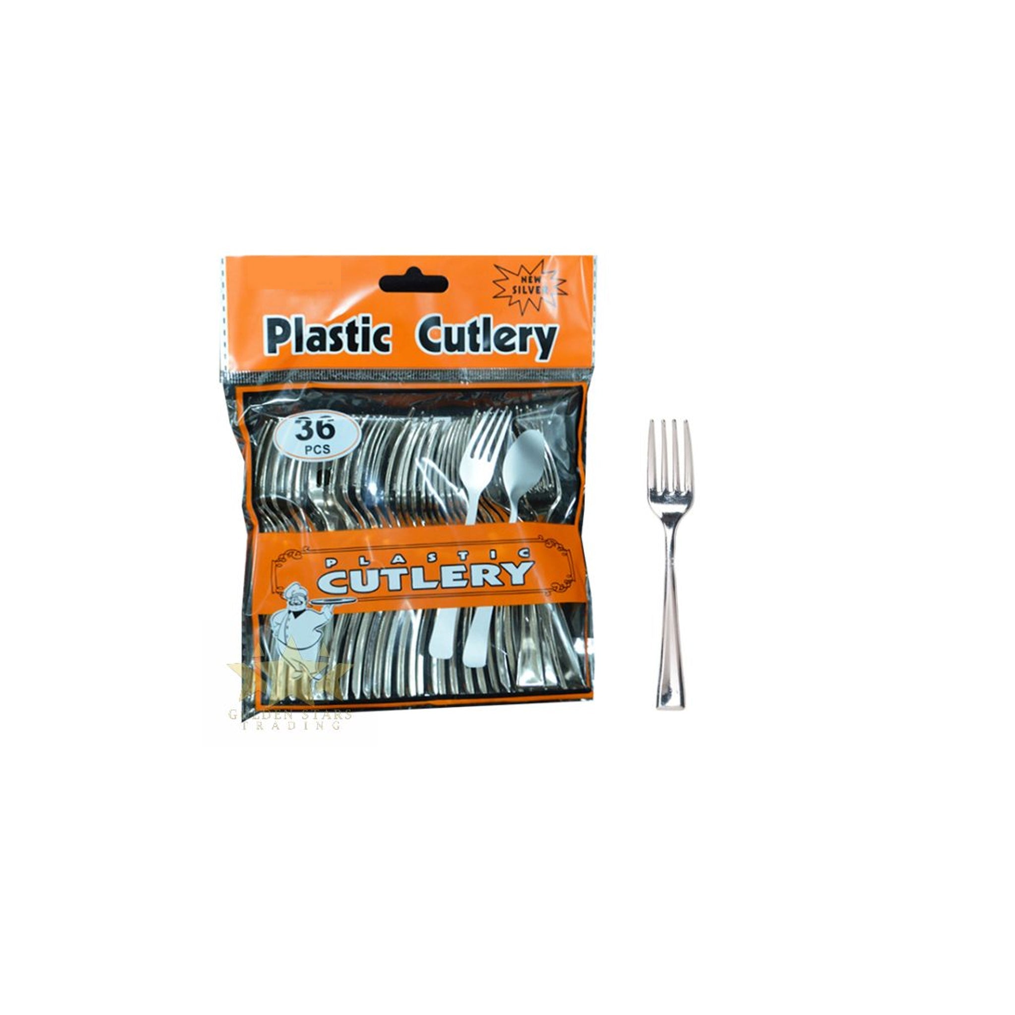 Silver small Fork [36] plastic N29SLV