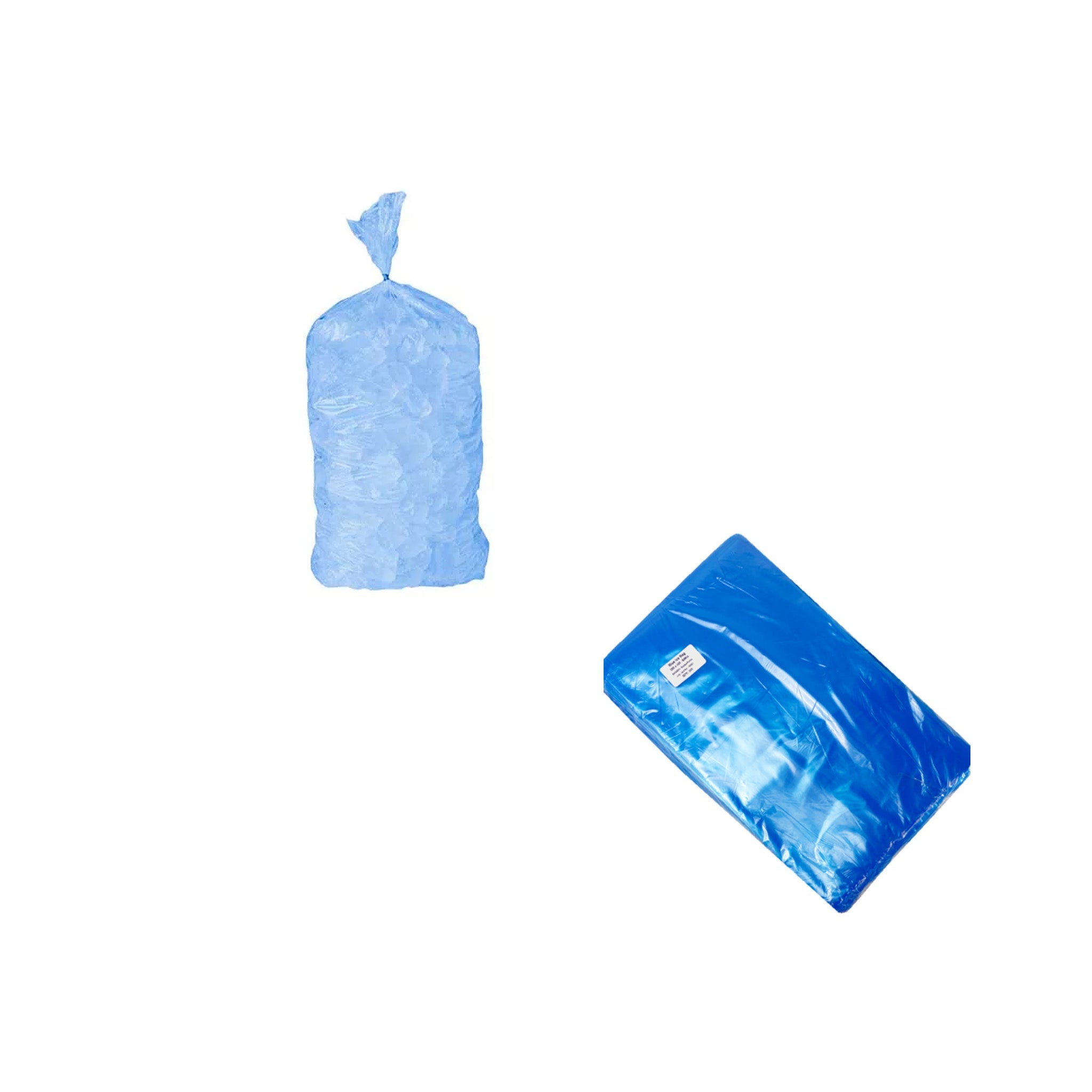 ICE BAGS 30x40 80MIC. (BLUE) d/side seal