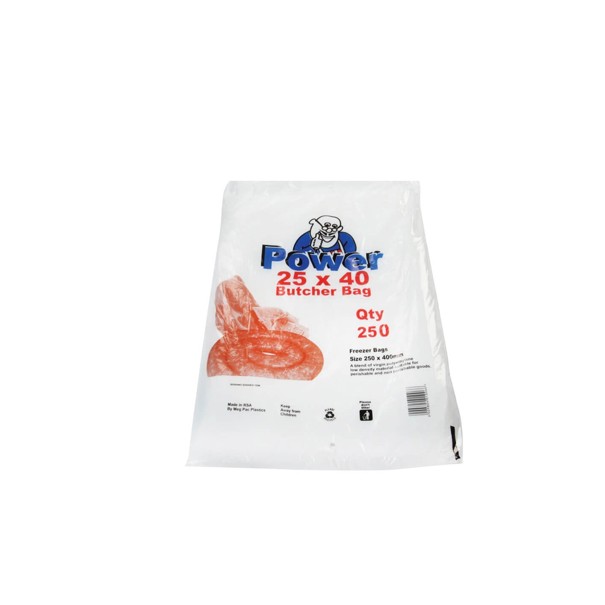 Butcher Bag 25x40 20 Mic. Blue          