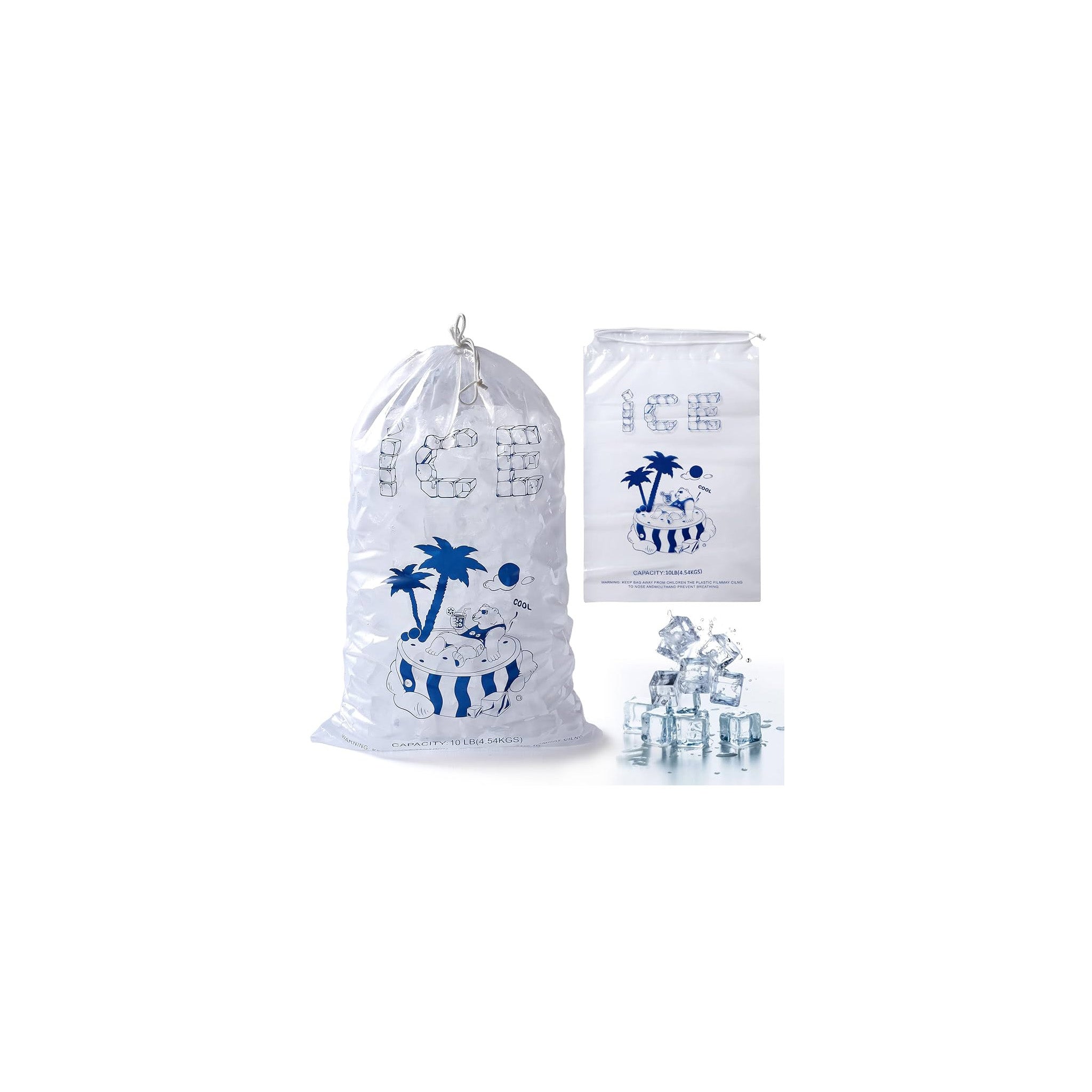 ICE BAG 20x40x80mic CLEAR D/S SEAL