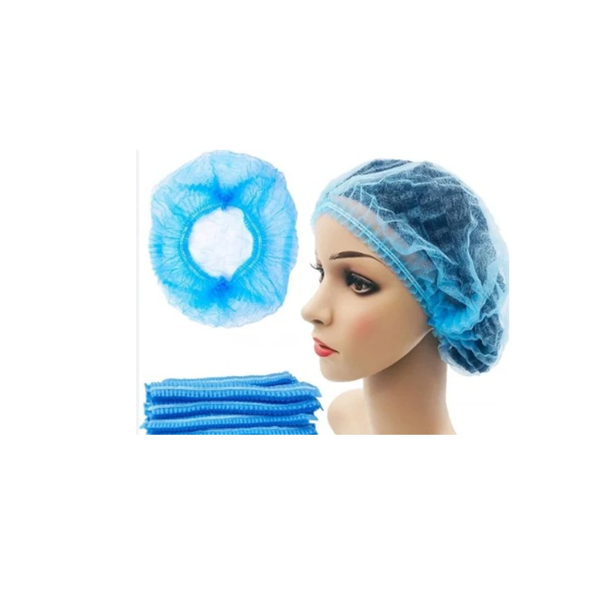 Bouffant Cap Size 21" Blue Gsm-10