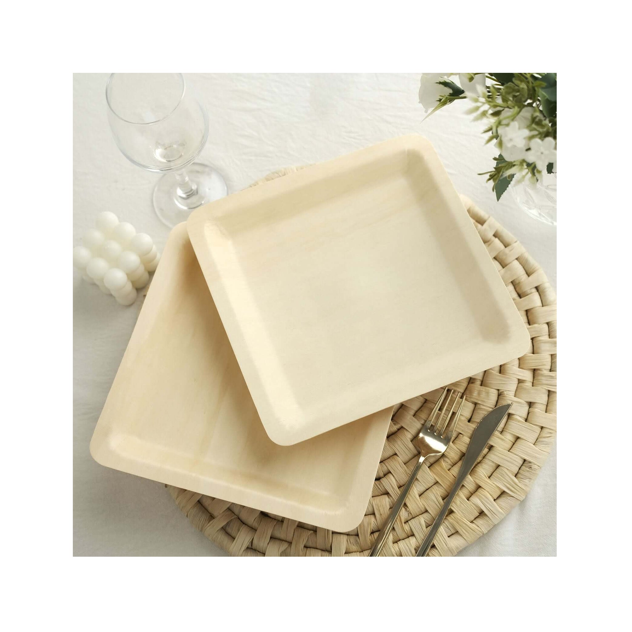 Poplar Square Tray [140x140x25mm] 5s (POP002)